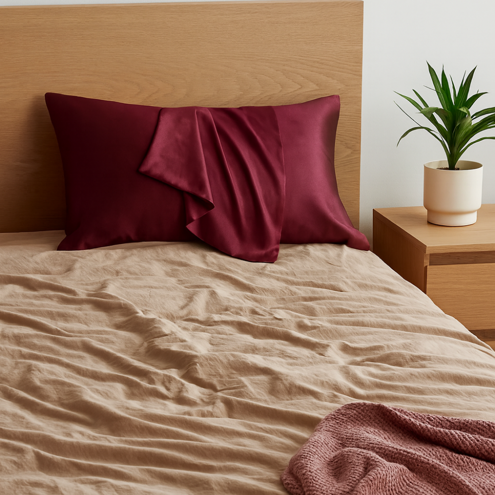 Luxury Satin Silk Pillow Cases- Set of 2